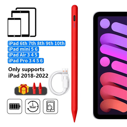 قلم Apple Pencil 2، شاشة عرض مع خاصية رفض راحة اليد، ملحقات iPad، iPad 2022، 2021، 2020، 2019، 2018، Pro 11، 12.9، Air Mini، قلم اللمس 
