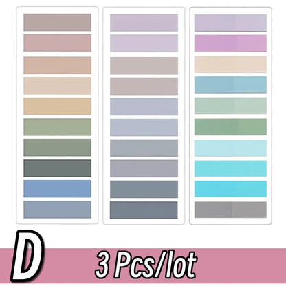 2400S Transparent Sticky Notes – Colorful Index Memo Pads for School & Office