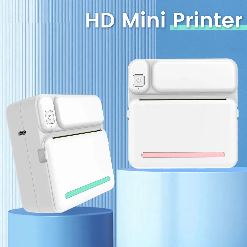 C19 MINI Portable Thermal Printer – Wireless Bluetooth Photo & Label Printer for Android & iOS, 58mm Printing