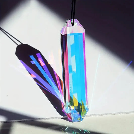 2 PCS Crystal Rainbow Sun Catcher Window Prism Pendants – Garden Hanging Ornaments & Home Décor
