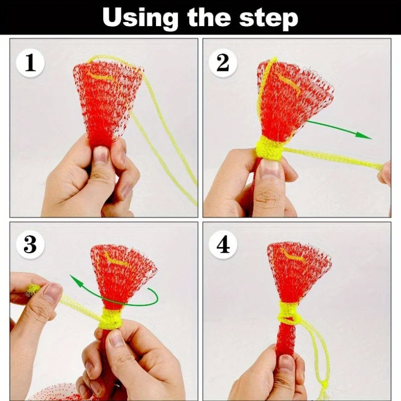 100 قطعة من شبكات الحدائق البلاستيكية شديدة التحمل، مناسبة للبطيخ والشمام والزراعة العمودية والأرجوحة المزودة بأحزمة. 