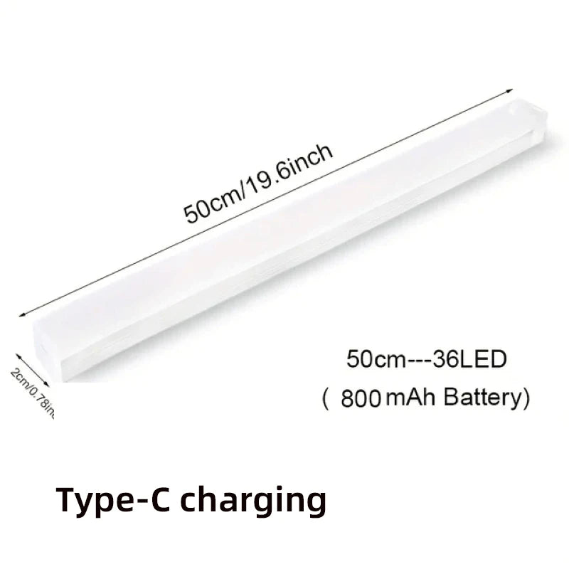 Wireless LED Motion Sensor Night Light – USB Type-C Rechargeable Cabinet Lamp for Closet, Kitchen, Staircase & Bedroom Wall Lighting