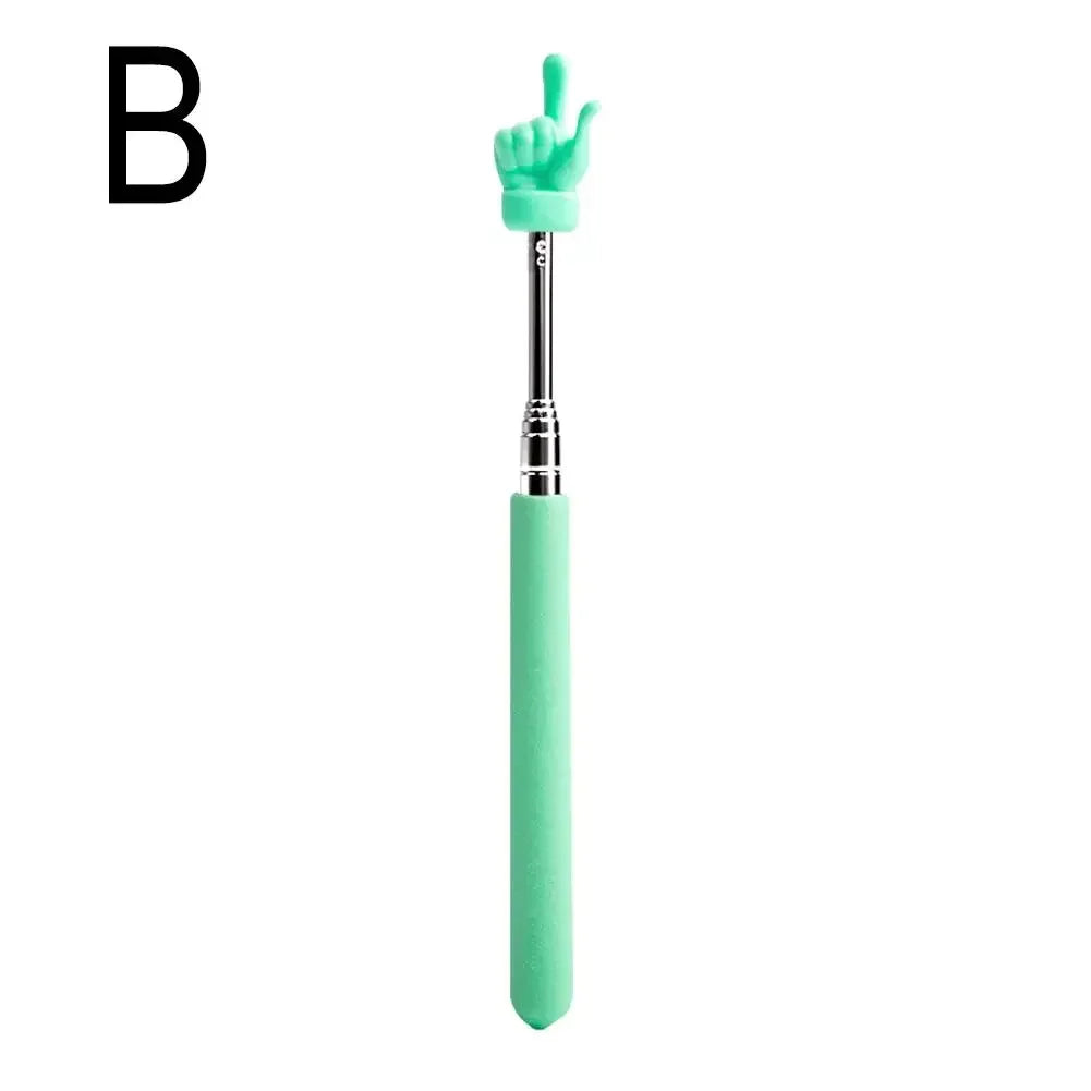 Retractable Teacher Pointer Finger Design StainlessSteel Telescopic School Teaching Pointer Stick Teacher Supplies for Classroom