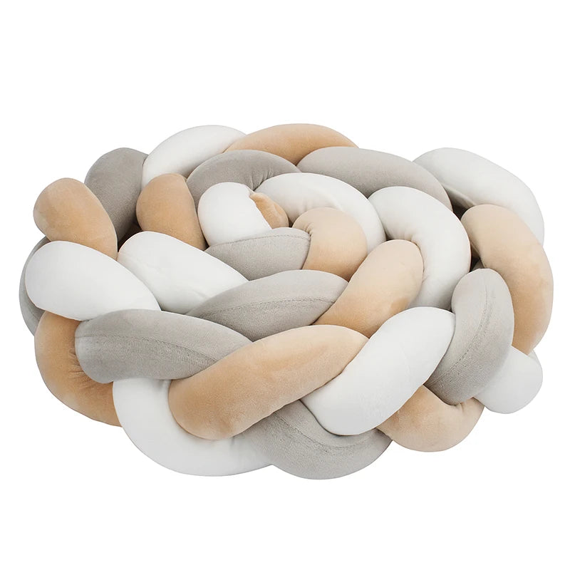 واقي سرير مضفر للأطفال من عمر شهر إلى 4 أشهر - وسادة ناعمة لحماية سرير الطفل وديكور غرفة الأطفال