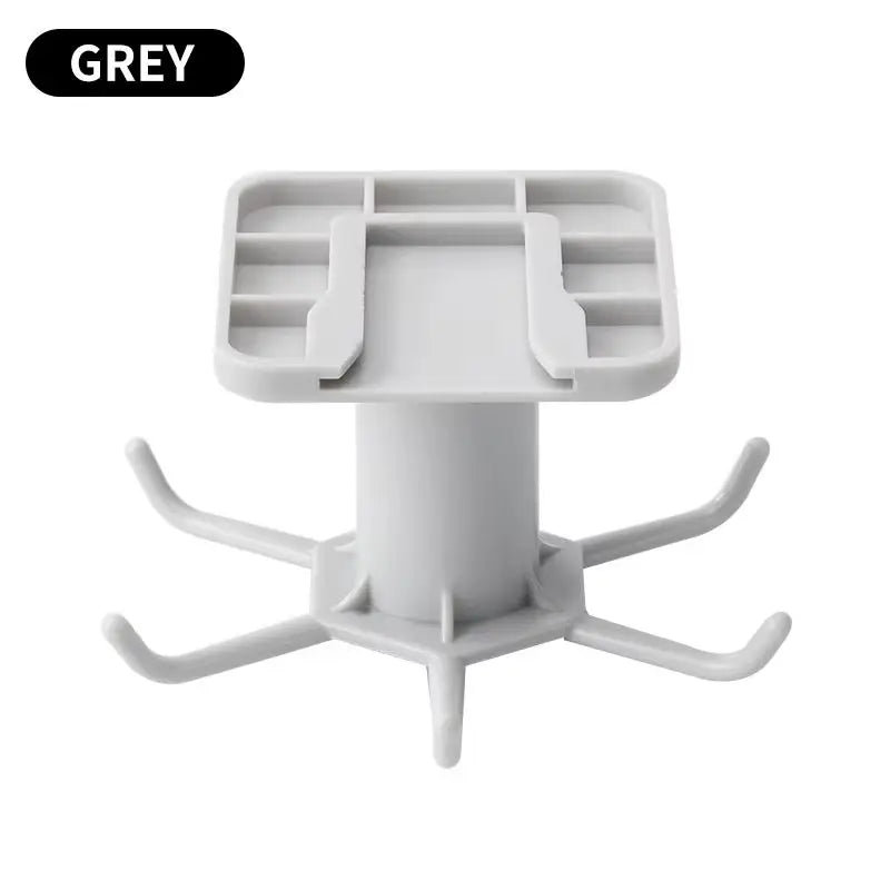 Rotating Kitchen Hooks Storage Rack – No-Punch Wall-Mounted Multifunctional Organizer for Kitchenware