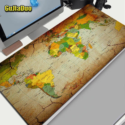 80x40CM Map Art Mouse Pad – XXL Large Anti-Slip Gaming & Office Desk Mat with Waterproof Coating