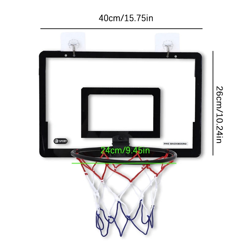 Indoor Basketball Hoop Set for Kids – Safe Hanging Mini Backboard Game for Home Play & Exercise