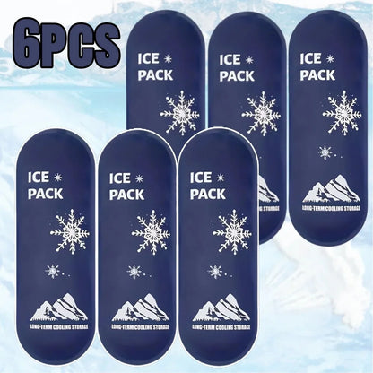 كيس ثلج جل الأنسولين (1/6 قطع) - كيس تبريد قابل لإعادة الاستخدام - شريط ثلج مبرد - عبوة ثلج عازلة للبرودة - لتسكين الألم وتخزين الأدوية 