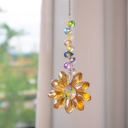 Daisy K9 Crystal Sun Catcher  Window Decors Rainbow Maker Indoor Suncatcher Courtyard Garden Decoration Home Xmas Ornament