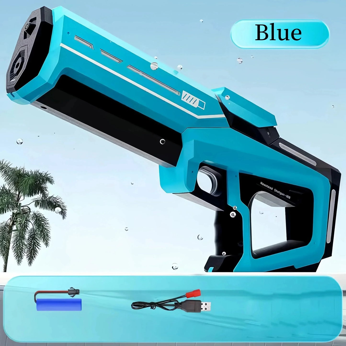 Automatic water absorbing electric water gun, outdoor beach swimming pool entertainment, adult and children's water gun