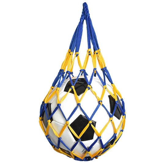 Net Soccer Volleyball Drawstring Ball Bag – Nylon Mesh Storage for Football & Sports Equipment