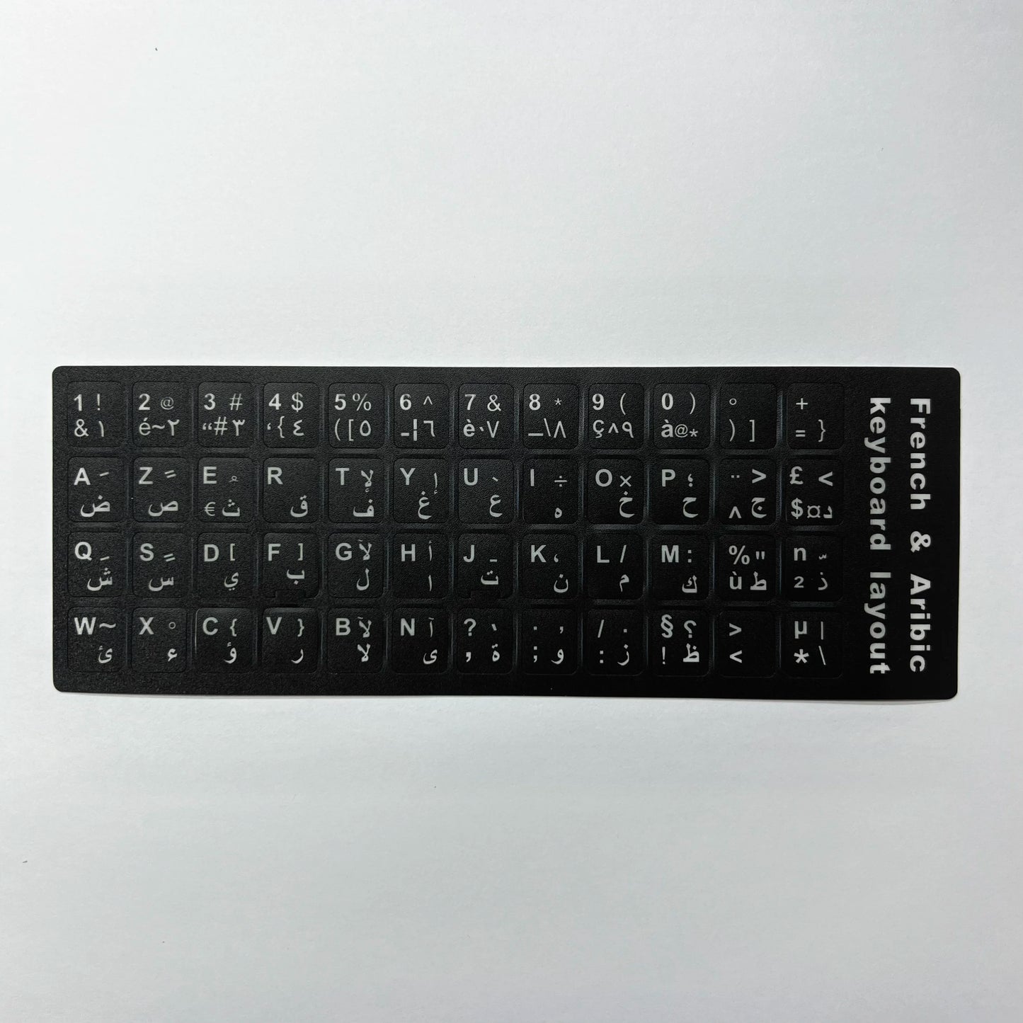 Multilingual Keyboard Stickers – Frosted PVC Language Stickers for English, Spanish, Italian, Korean, French & German Keyboards