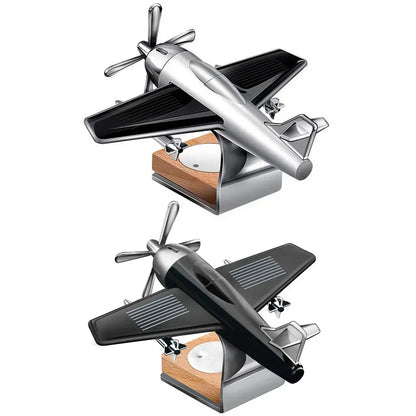 زينة طائرة دوارة تعمل بالطاقة الشمسية - زينة لوحة القيادة للسيارة وعرض على سطح المكتب 