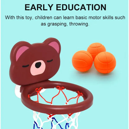 Mini Bear Basketball Bath Toy Set – Cute Pool & Bathroom Shooting Game for Kids