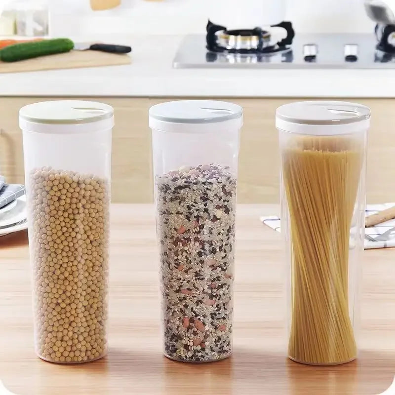 Noodles Sealed Storage Can – Food-Grade Plastic Container for Kitchen Organization & Portion Control