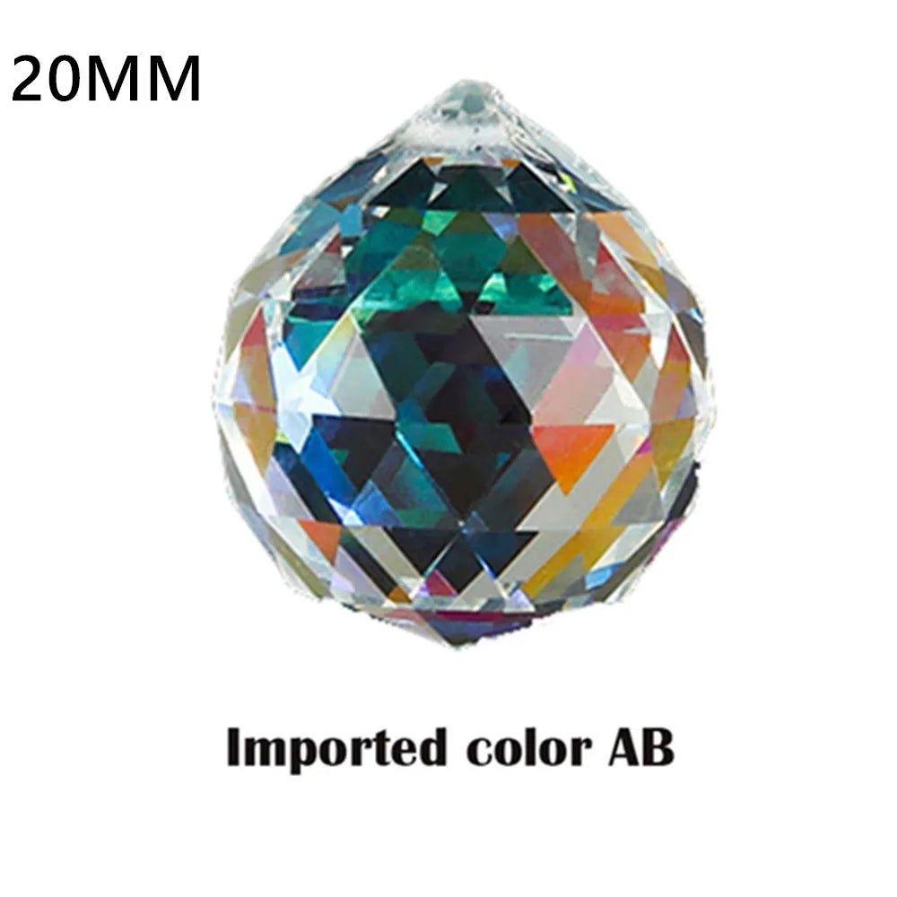 1Pc Clear Crystal Feng Shui Ball – Sun Catcher Prism Ornament for Home, Party & Wedding Décor (20–50mm)