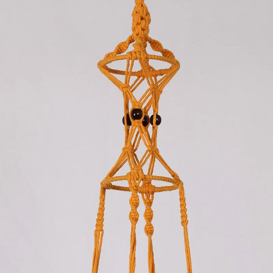 Macrame handmade plant hanger baskets flower pots holder balcony hanging decoration knotted lifting rope home garden supplies