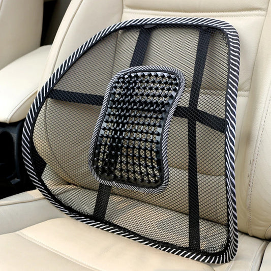 Mesh Lumbar Back Support Cushion – Massage Chair Pad for Car, Office, and Home Seating Comfort