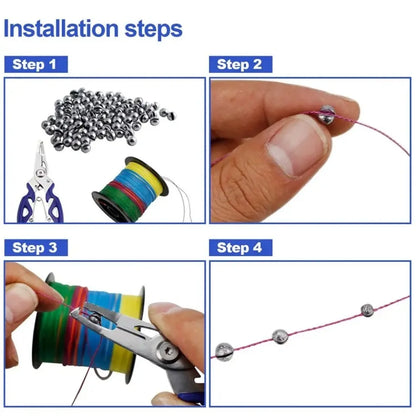 205Pcs Fishing Split Shot Sinkers – Removable Lead Weights Set for Precision Rigging & Casting