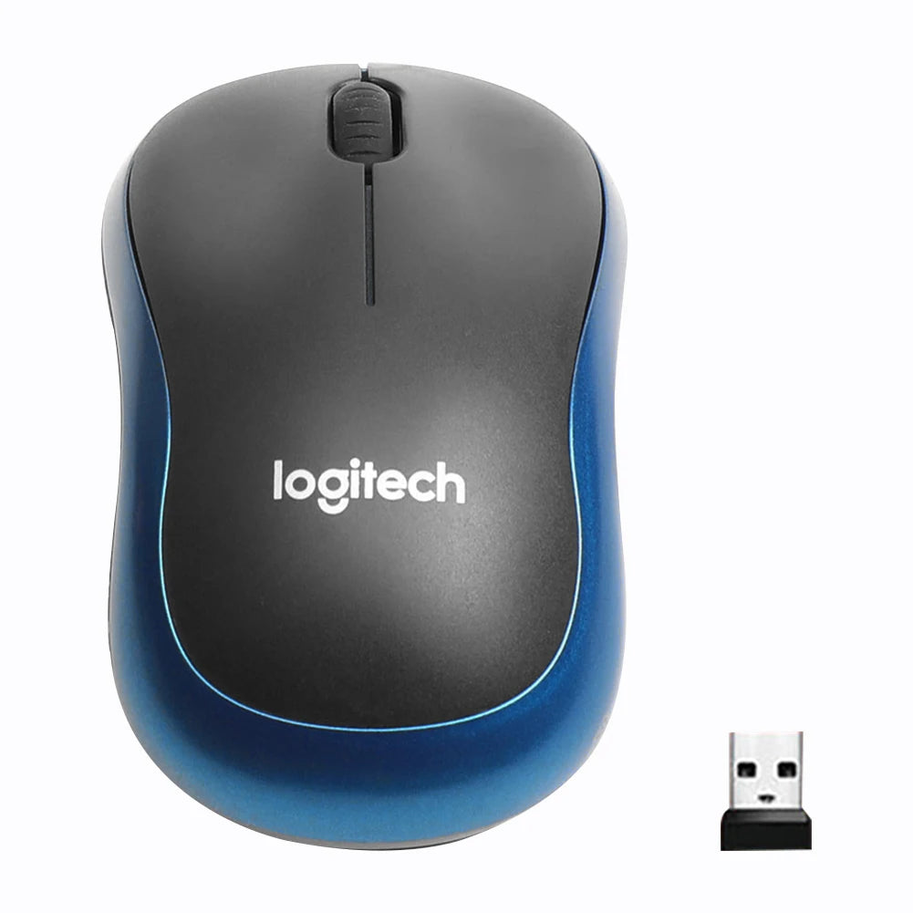 Logitech M185 Wireless Mouse 2.4GHz USB Receiver – 1000DPI Silent Optical Mouse for Windows, Mac, and Chrome OS