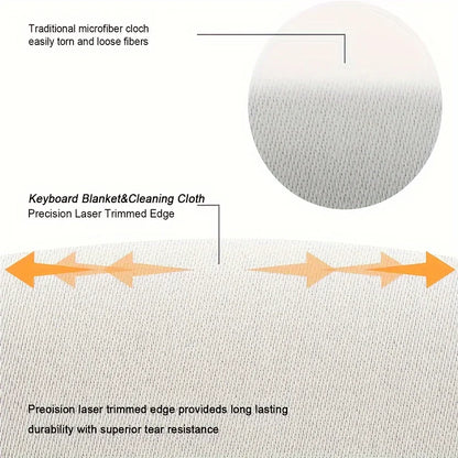 قطعة قماش تنظيف من الألياف الدقيقة لأجهزة ماك بوك برو مقاس 13 و15 و16 بوصة، منظفات لوحة المفاتيح، غطاء مقاوم للغبار، واقيات شاشة الكمبيوتر المحمول 