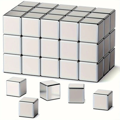 Square Magnets with Great Pull Force – Ideal for Fridge, Garage, Kitchen, Science Projects, Craft, Office & Easter Decor