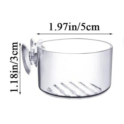 Acrylic Aquarium Plant Cup with Suction – Transparent Aquatic Planting Pot for Fish Tanks