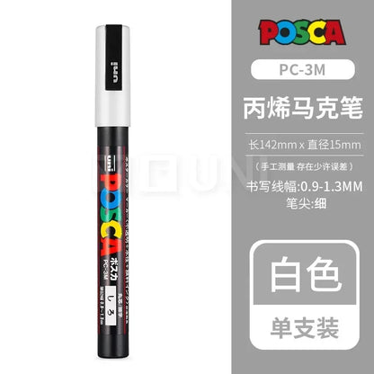 مجموعة أقلام التحديد الكاملة من Uni Posca – أقلام طلاء جرافيتي دائمة متعددة الألوان من الأكريليك