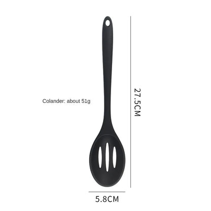 8ps Household black Silicone kitchenware 8-piece set of Chinese spaghetti spoon salad spaghetti spaghetti spaghetti，Rice spoon，
