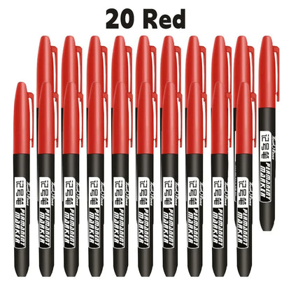 Permanent Marker Pen Drawing Markers Black Blue Red Waterproof Ink Sketch Pens Stationery Art School Supplies For Glass Metal