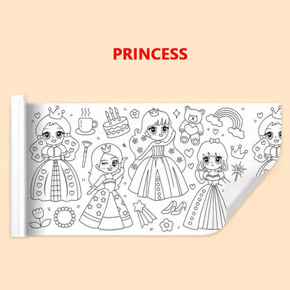 Children’s Drawing Roll – DIY Sticky Color Filling Paper for Kids’ Early Educational Painting & Drawing