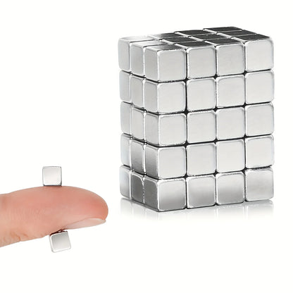 Square Magnets with Great Pull Force – Ideal for Fridge, Garage, Kitchen, Science Projects, Craft, Office & Easter Decor