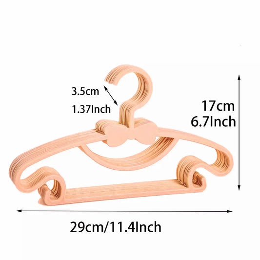 10Pcs Adjustable Baby Hangers – Cute Windproof Kids Clothes Hanger Set with Space-Saving Interlocking Design