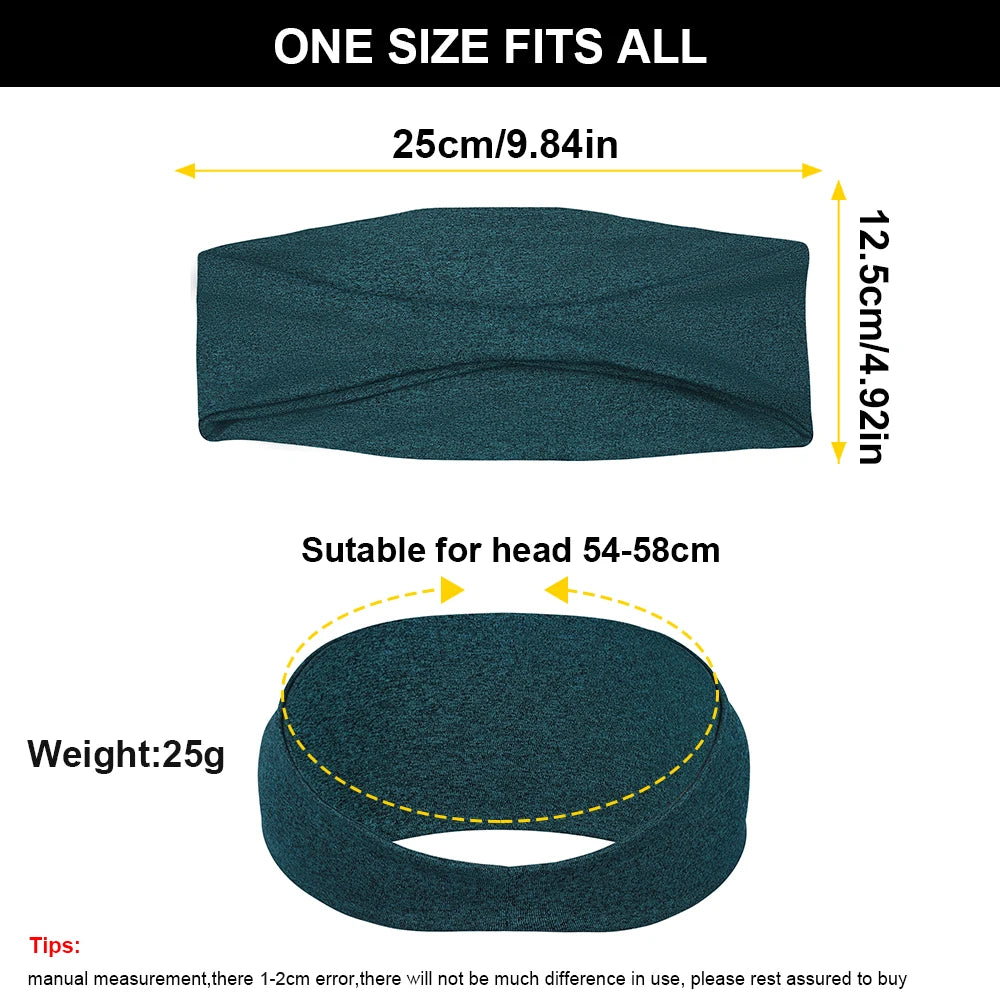 Fashion Sweatband Sport Headband – Elastic Hairband for Running, Fitness, Yoga & More