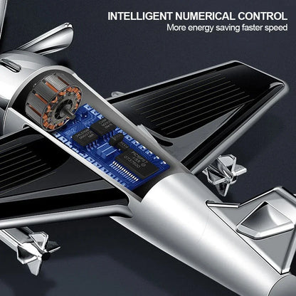 زينة طائرة دوارة تعمل بالطاقة الشمسية - زينة لوحة القيادة للسيارة وعرض على سطح المكتب 