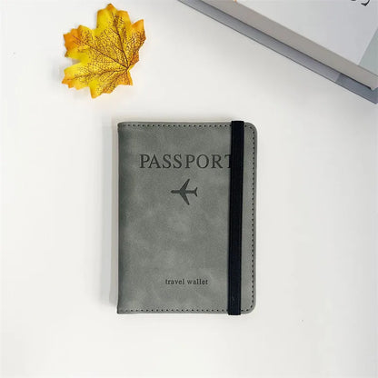 RFID Vintage Business Passport Holder – Multi-Function PU Leather Wallet for Travel