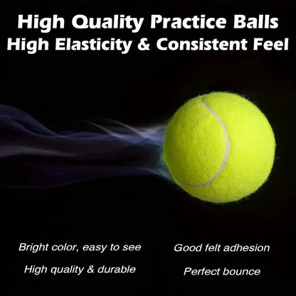Advanced Training Tennis Balls – 3PCS Durable & Highly Elastic Rubber Balls for Beginners