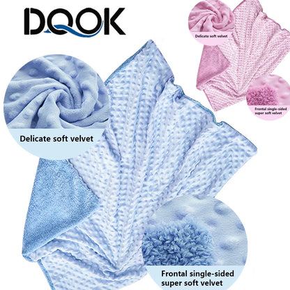 Baby Thermal Soft Fleece Blanket – Newborn Winter Swaddle Wrap Cotton Quilt