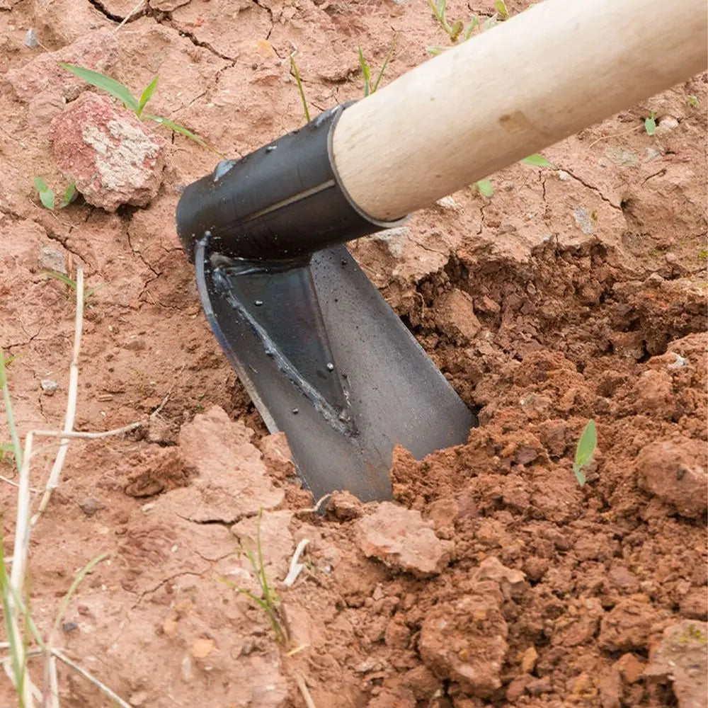 Durable Forged Garden Hoe – Outdoor Weeding Tool for Soil Digging & Planting