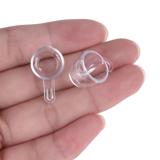 17Pcs/Set Mini Transparent Kitchenware Toy Drink Cups Dish Plate Tableware Miniatures DIY Pretend Play