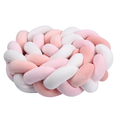 واقي سرير مضفر للأطفال من عمر شهر إلى 4 أشهر - وسادة ناعمة لحماية سرير الطفل وديكور غرفة الأطفال