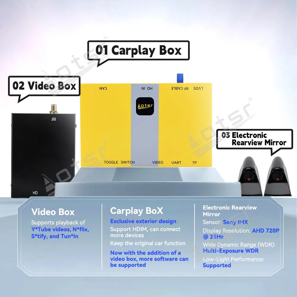 Wireless Carplay Decoder Box For Lexus ES 2014-2020 Android Auto Airplay HD Mirror Link car Accessories