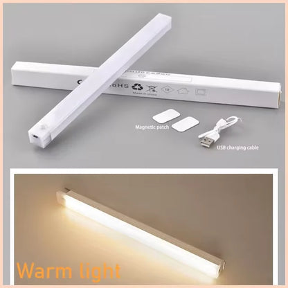 USB Rechargeable Cabinet Light – Motion Sensor LED Bar Light for Kitchen, Closet, Wardrobe, Bedside & Aisle Lighting
