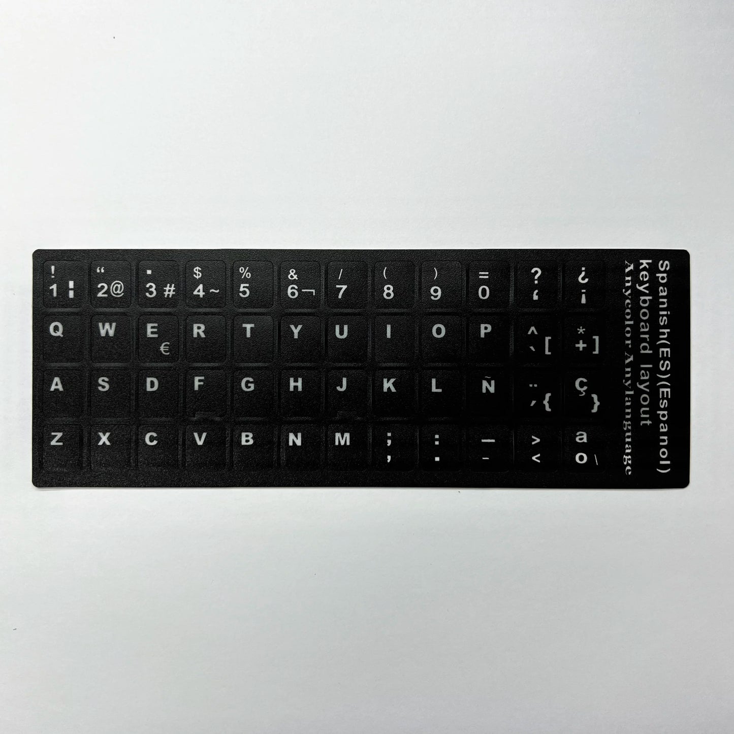 Multilingual Keyboard Stickers – Frosted PVC Language Stickers for English, Spanish, Italian, Korean, French & German Keyboards