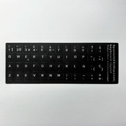 Multilingual Keyboard Stickers – Frosted PVC Language Stickers for English, Spanish, Italian, Korean, French & German Keyboards
