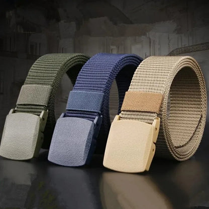 New Men's Automatic Buckle Belt Outdoor Hunting Hiking Daily Work Sports Tactical Waist Belt Hunting Clothing Accessory