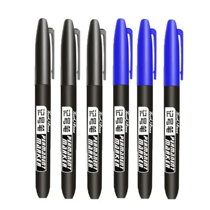 Permanent Marker Pen Drawing Markers Black Blue Red Waterproof Ink Sketch Pens Stationery Art School Supplies For Glass Metal