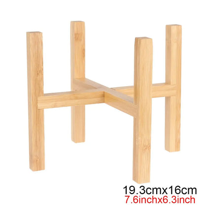 حامل عرض بونساي من الخيزران، حامل أصيص زهور خشبي، قاعدة متينة لأصيص الزهور، حامل عرض أرضي، ديكور منزلي 