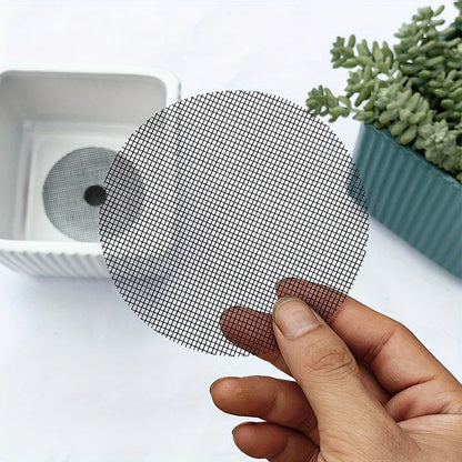 50PCS Breathable Mesh Pads – Soil Drainage Gaskets for Flower Pots & Planters