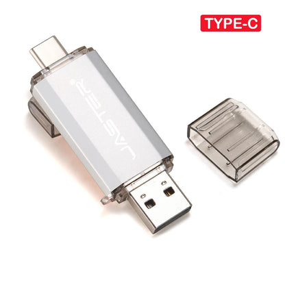 JASTER Pendrive Type C OTG USB Flash Drive 128GB 64GB 32GB 16GB 8GB 4GB Memory Stick 2.0 Pendrive High Speed for Type-C Device